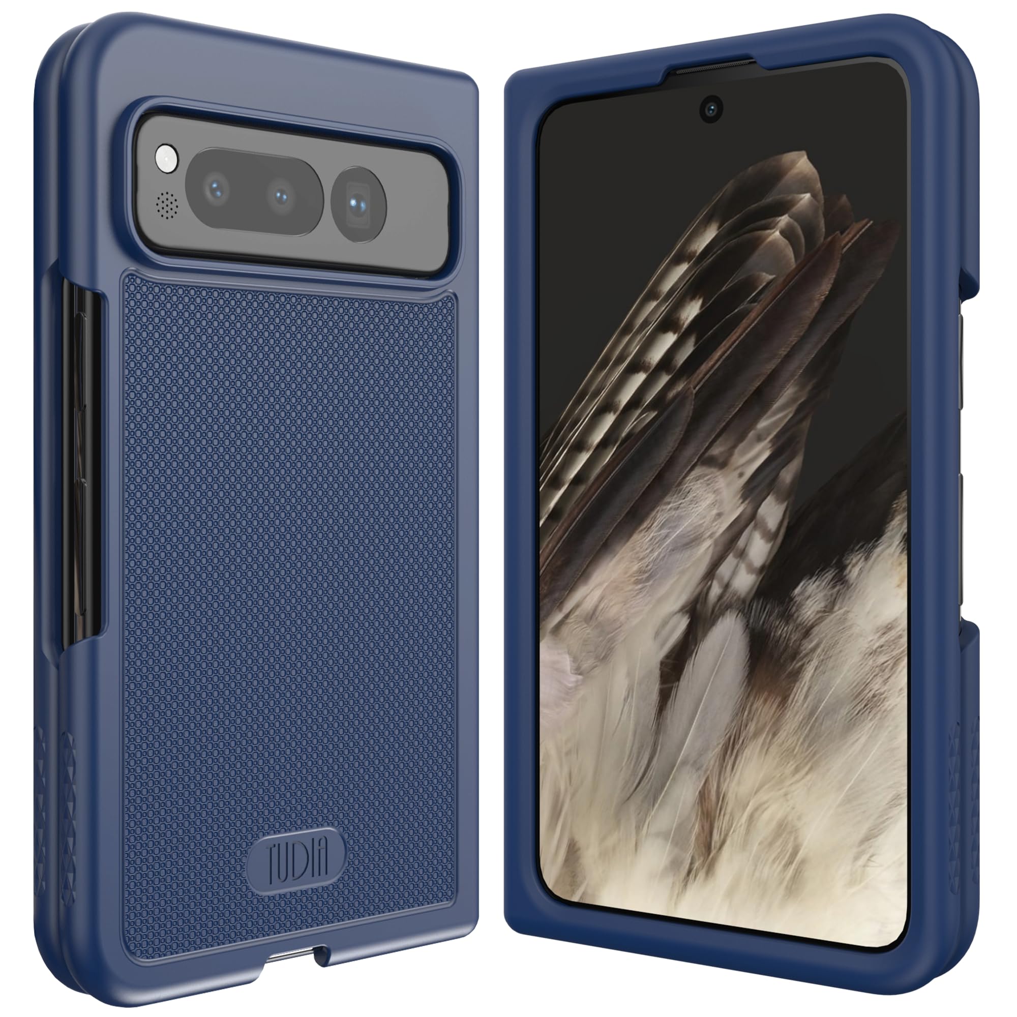 Photo 1 of TUDIA MergeGrip V2 Compatible with Google Pixel Fold Case (2023), [Enhanced Fit] Ultra Slim Snug Fit Lightweight Grip Scratch Resistant Tough PC Snap On Case - Indigo Blue