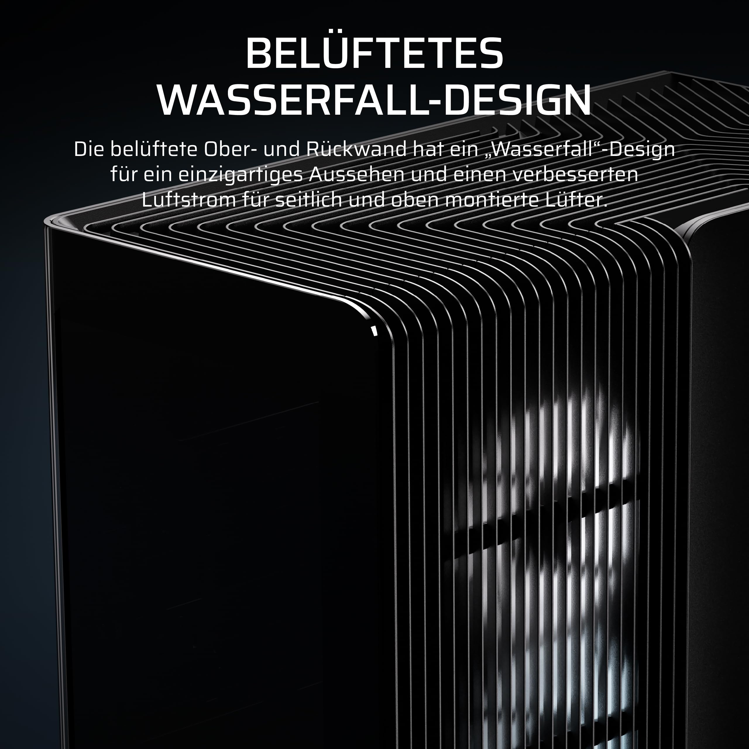 CORSAIR Frame 4500X RS-R ARGB Panoramaglas Mid-Tower-PC-Gehäuse – InfiniRail Lüftermontagesystem, Passend für Zwei 360 mm Radiatoren, GPU Anti-Sag, Enthält 3X RS120R RGB LINK Lüfter – Schwarz 4