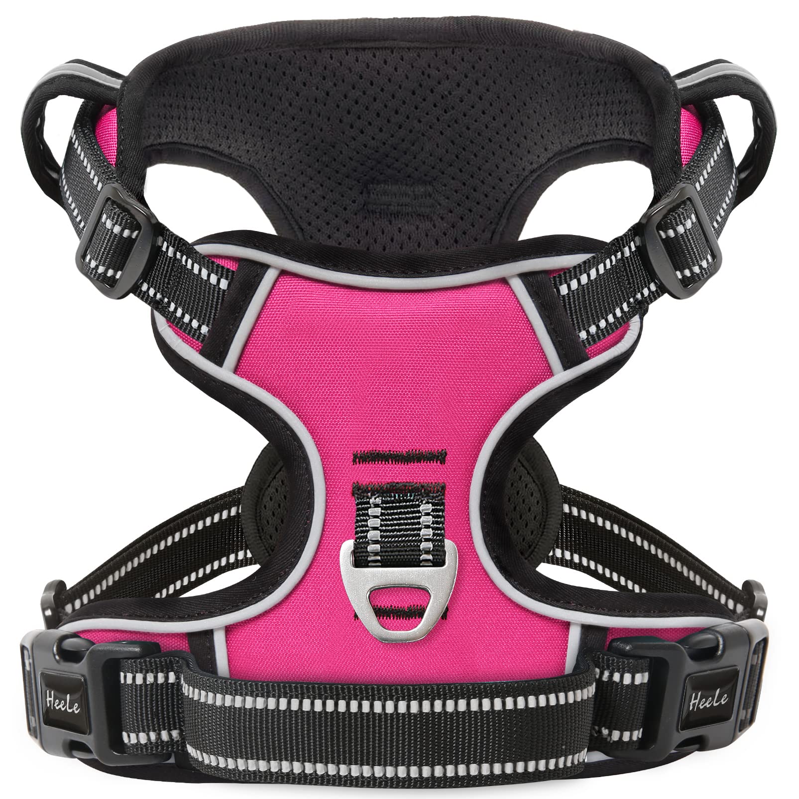 HEELE Dog Harness Dog Harness Small Dog No Pull Harness with Soft Handle Reflective Puppy Harness Adjustable, Rose, S — image 1