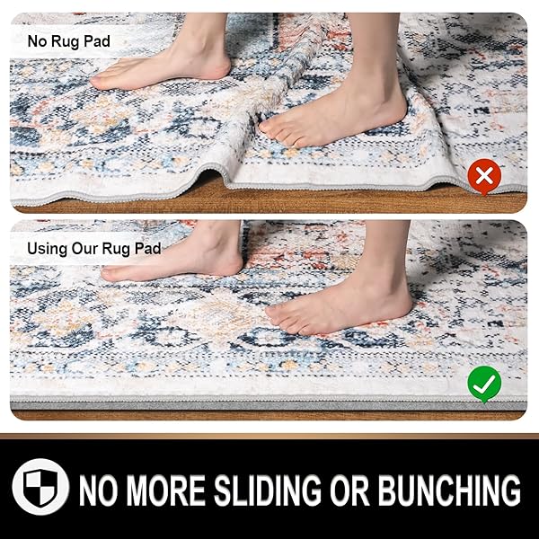 TREETONE RUG PAD – 4′ X 6′ – 1/8″ THICK – DUAL SURFACE FELT + RUBBER GRIPPER – LUXURIOUS CUSHIONED RUG PAD – SAFE FOR ALL FLOORS AND FINISHES INCLUDING HARDWOODS