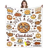 CircKoric Sweet Cookie Blanket Gifts for Girls Women Dessert Lovers,Funny Food Blanket Chocolate Cookies Throws for Couch Sofa Bed Room Decor 50"x40"