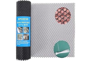 Pet Proof Barrier Net, Black Plastic Chicken Wire Mesh Fencing, Balcony Cat Safety Net & Garden Snake Barrier, Heavy Duty Pro