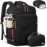MATEIN Personal Item Backpack 18x14x8 with Shoe Compartment Detachable, Airline Approved Carry On Backpack for Travel with Electronics Case, Lightweight Luggage Bag for Spirit Airlines Fits 17" Laptop