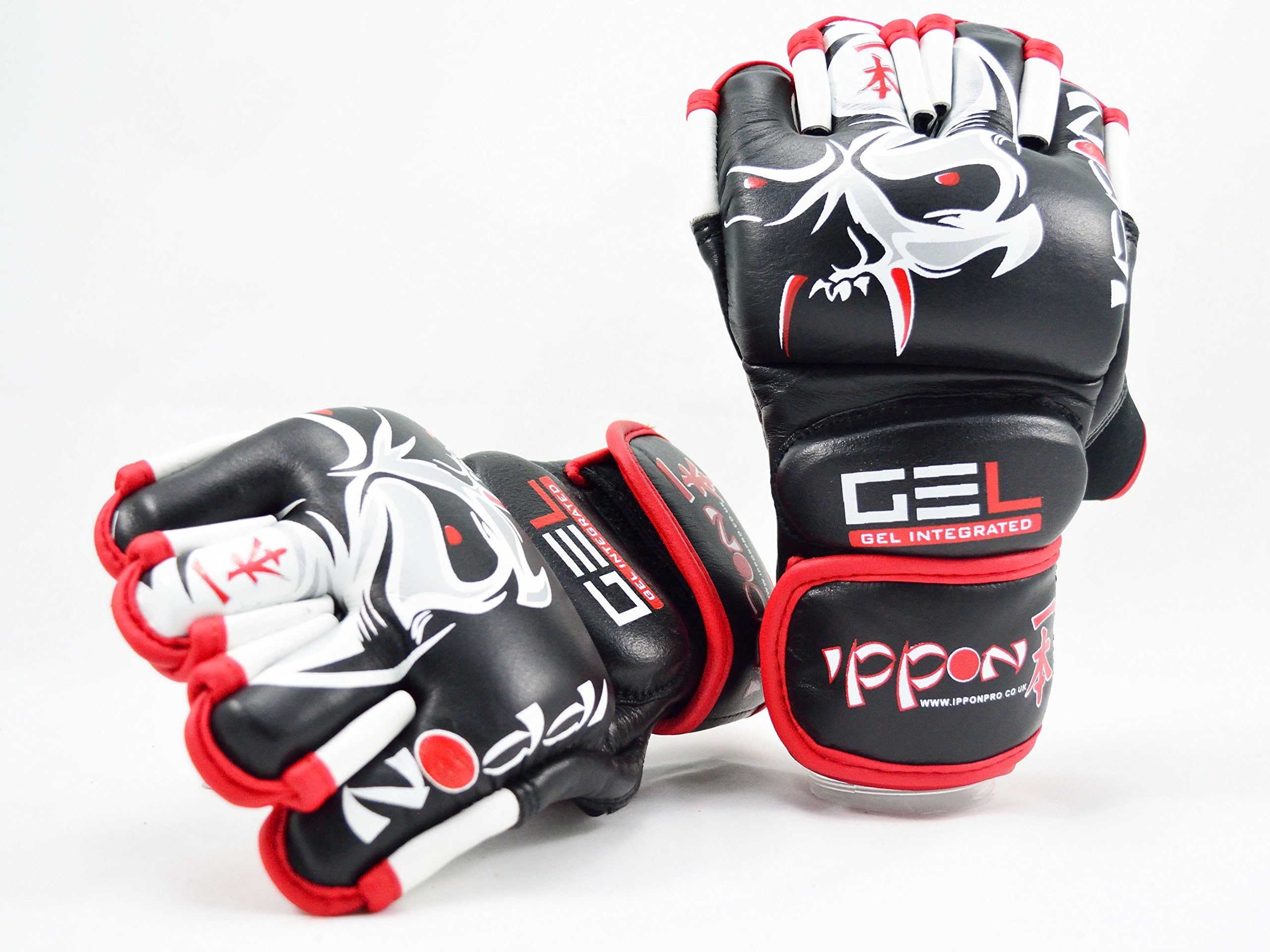 IPPON M.A.R International Ltd Genuine Leather Open Finger Open Palm Mma Ultimate Fighting Gloves Muay Thai Grapple & Strike Gloves Competition Gloves Gym FIitness Supplies Sparring Gear