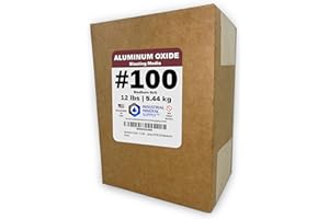 INDUSTRIAL MINERAL SUPPLY Aluminum Oxide - 12 LBS - Sand Blasting Abrasive Media for Sandblasters, Sandblast Guns and Blast Cabinets (#100 Grit (Medium))