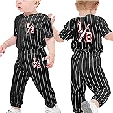 BAICAIYU Half Birthday Outfit 1/2 Baby Baseball Jersey and Pants 2 Pcs Suit Boys' Softball Shirt Sports Toddler Clothing