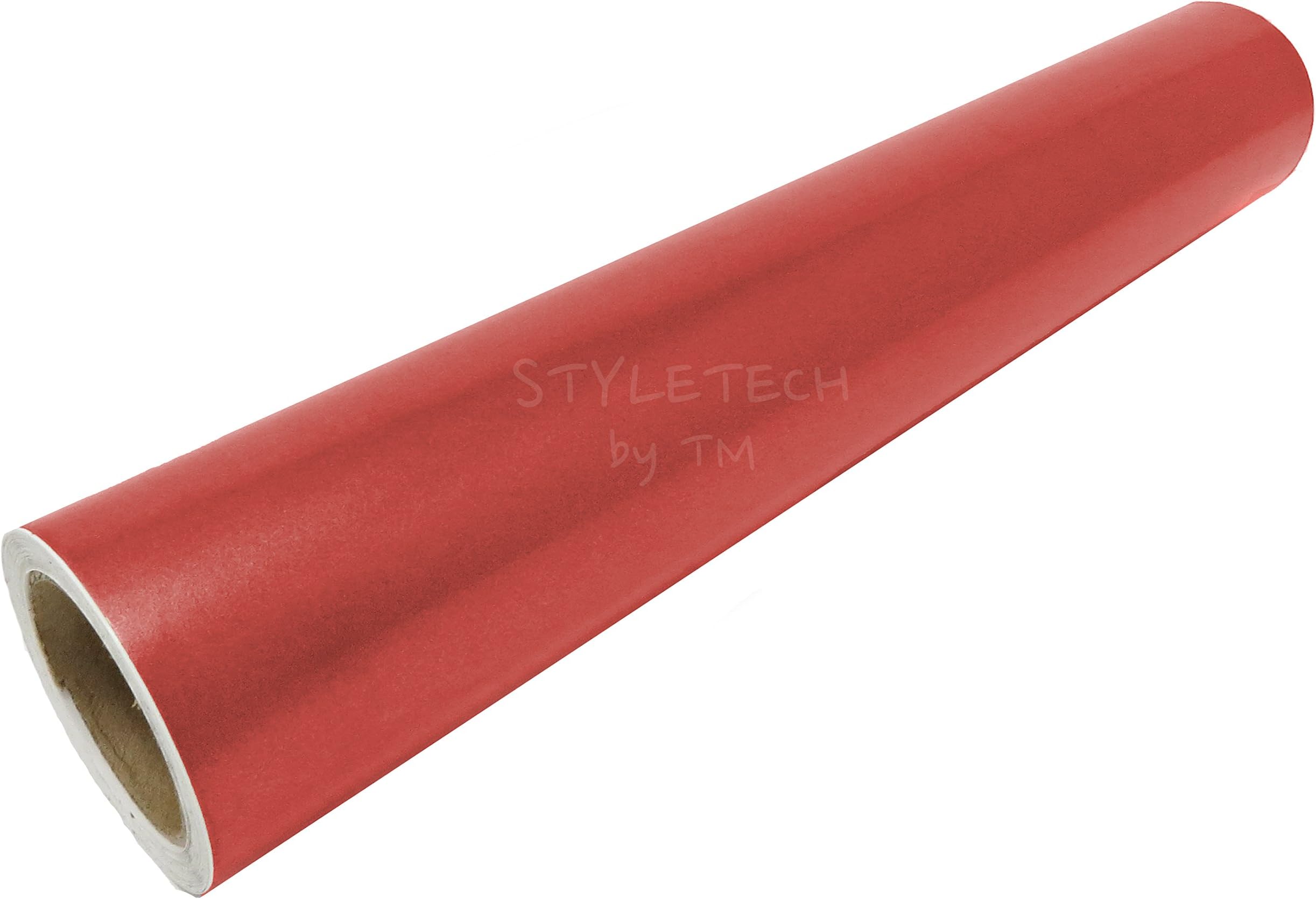 Matte Red Removable Repositionable Adhesive Vinyl 12" by 15 FEET Roll - for Cricut, Silhouette Cameo, Craft Cutters, Stickers, Decals by Turner Moore Edition (Red Removable Vinyl, 15FT)