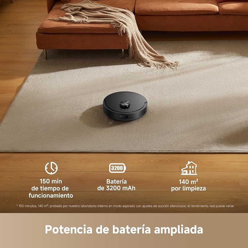 Aspirador robô D20 Air Plus e esfregão de chão com sucção de 20.000 Pa, tecnologia anti-emaranhados, base automática de esvaziamento, limpeza profunda de carpetes e navegação inteligente