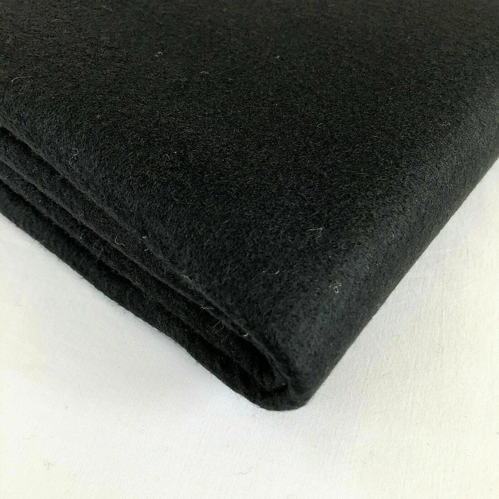 58" / 150 cm Wide Multi Purpose Acrylic Felt Baize Fabric Material Suitable for Poker Bridge Card Craft Table (Available in 13 Colours) (Black)