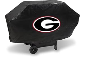 RICO INDUSTRIES NCAA Deluxe Grill Cover Deluxe Vinyl Grill Cover - 68" Wide/Heavy Duty/Straps