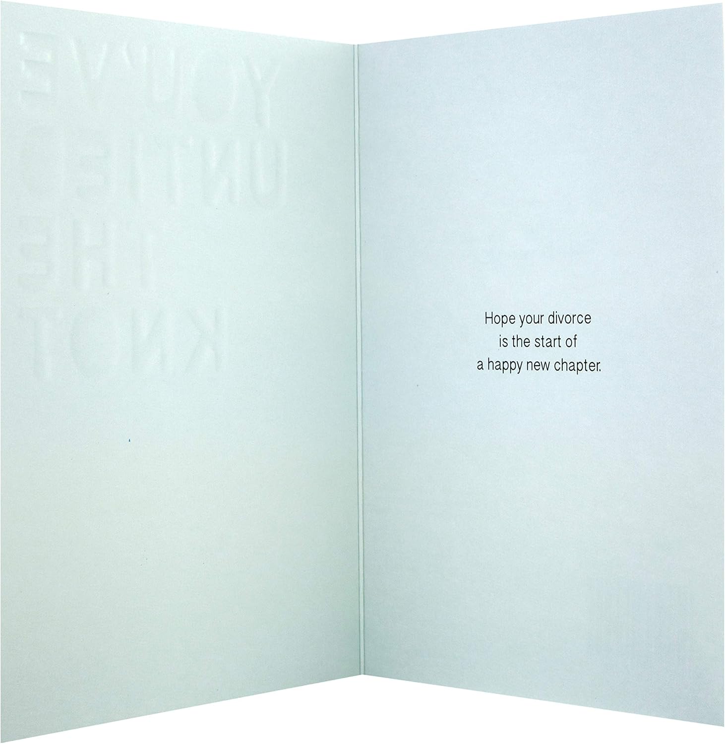 Hallmark Divorce Congratulations Card from Contemporary Text Based 'State of Kind' Design, Light Green - Image 5