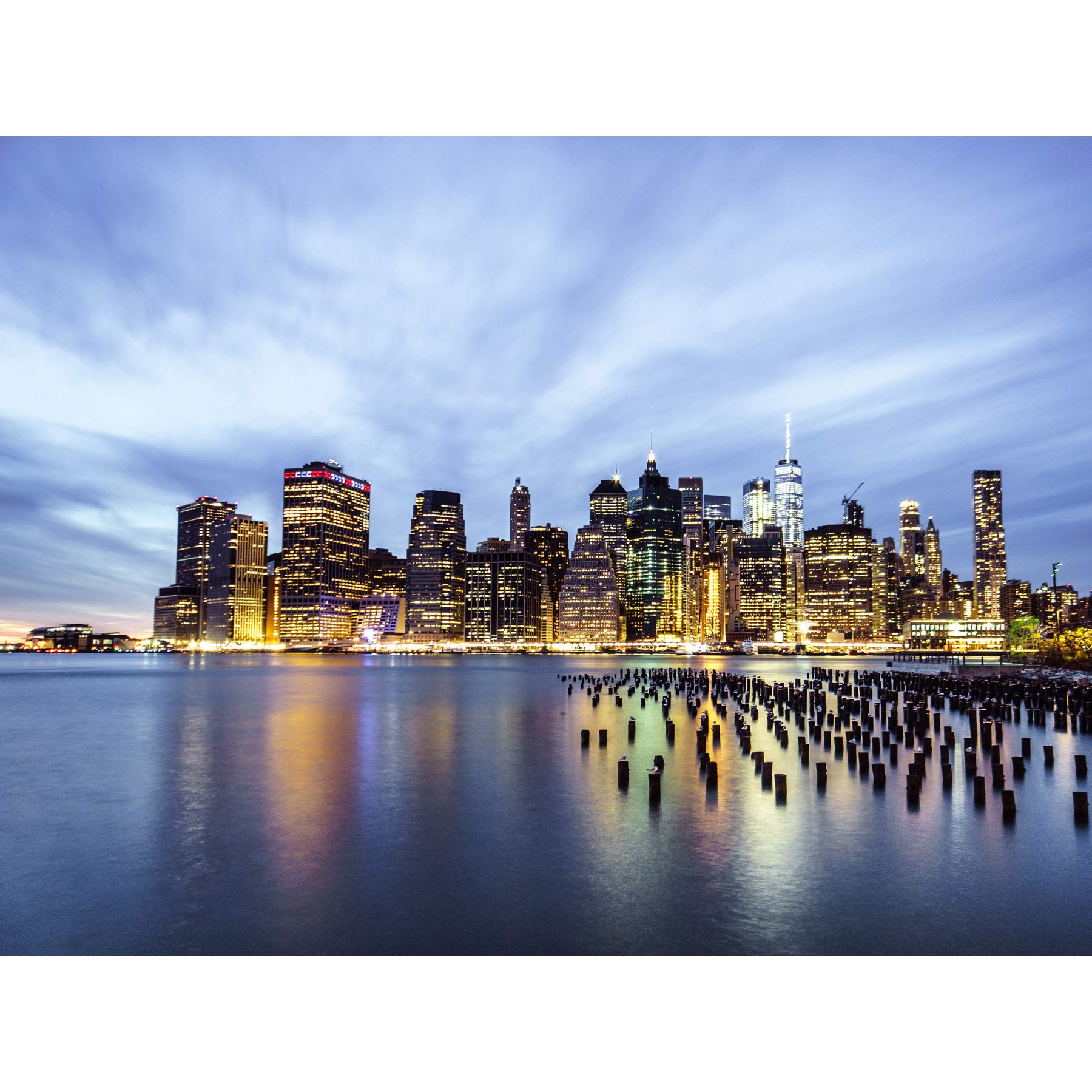 Luddy New York City USA Cityscape Large Canvas Wall Art Print