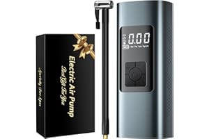 Coquimbo Bike Pump Tire Inflator Portable Air Compressor: 150PSI Electric Air Pump for Car Tires Cordless Car Bike Motorcycle Accessories Fathers Day Gifts for Dad Men Him (Gun Gray)