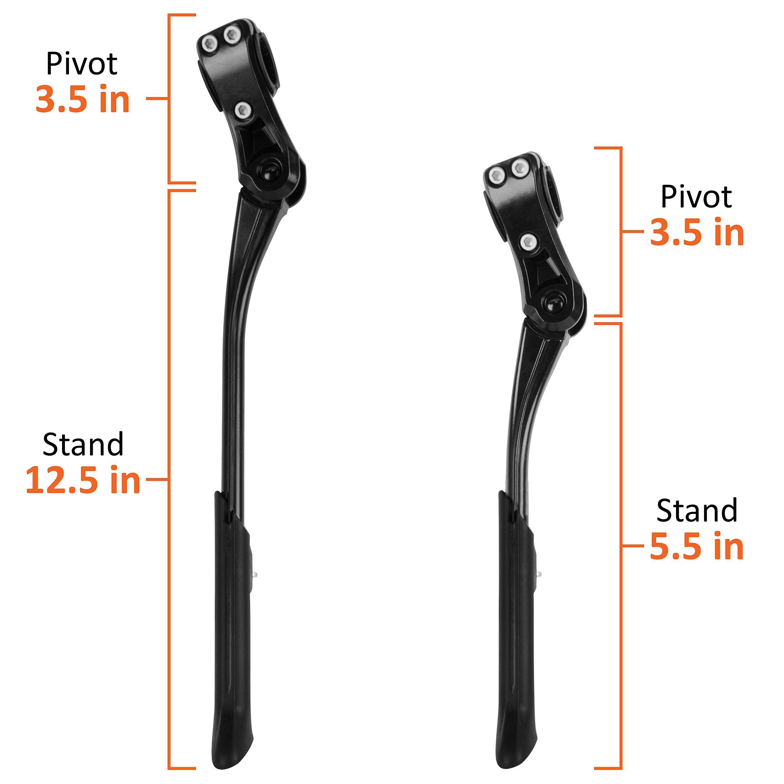 BV Bike Kickstand Alloy Adjustable Height Rear Side Bicycle Stand