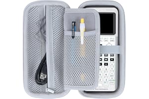 Peyyargo Storage Case Compatible with Texas Ti-84 Plus CE/TI-84 Plus/TI-Nspire CX II CAS/TI-Nspire CX II/TI-83 Plus/TI-89 Titanium/TI-85/TI-86 Calculator (White)