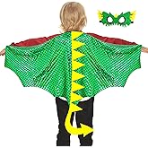 IROLEHOME Dragon-Wings Costume for Kids Dinosaur Toys Dino Mask Cape as Girls Boys Dress Up Clothes Christmas Birthday Gifts
