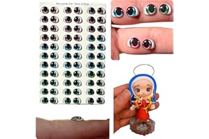 OJITOS ADHESIVOS 3D 3D Resin Googly Eyes (66 Pcs/33 Sets) 9mm – Brown, Green, Blue– Self-Adhesive for DIY Crafts, Clay, Felt, Cold Porcelain, Polymer Clay, Sculptures, Amigurumi, Scrapbooking Premium MS16-9