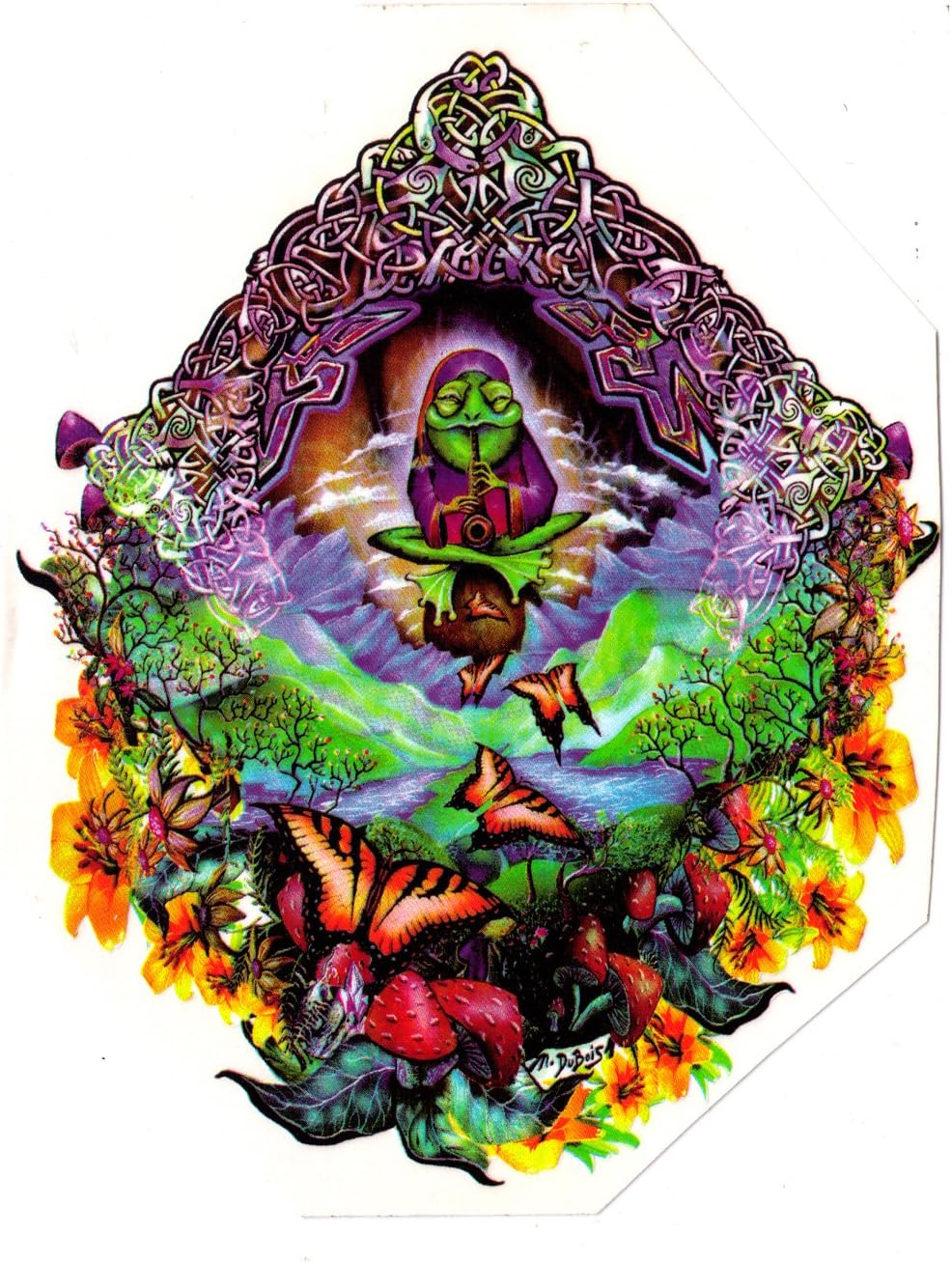 Happylife Productions Cool Hippie Celtic Frog Decal Cars Trucks Guys Girls Men Women Laptop Stickers