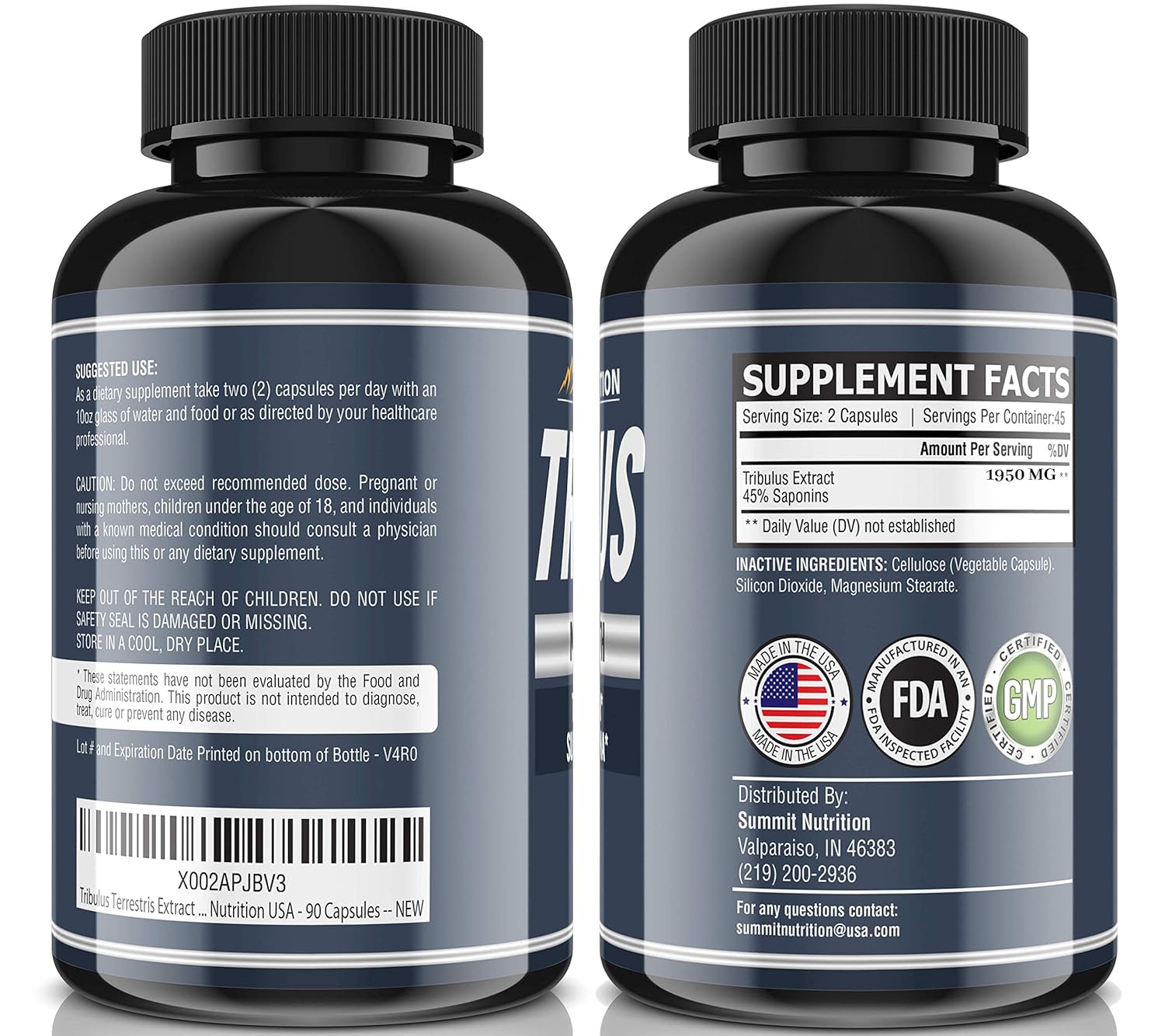 Tribulus Terrestris Extract Powder 1950 MG Testosterone Booster with