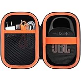 Lebakort Hard Case Compatible with JBL Clip 5 Clip 4 Portable Speaker (Black Case)