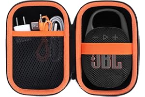 Lebakort Hard Case Compatible with JBL Clip 5 Clip 4 Portable Speaker (Black Case)