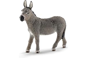 Schleich Farm World Realistic Donkey Animal Figurine - Highly Detailed and Durable Farm Animal Toy, Fun and Educational Play for Boys and Girls, Gift for Kids Ages 3+