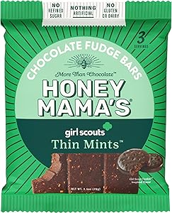 Honey Mama's, Girl Scout Thin Mints Chocolate Fudge Bars, NO Refined Sugar, Gluten Free, Dairy Free, Soy Free, NO Seed Oils, 