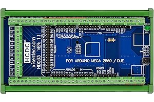 HCDC DIN Rail Mount Pinout Breakout Terminal Block Module for Arduino MEGA-2560 R3 / Due