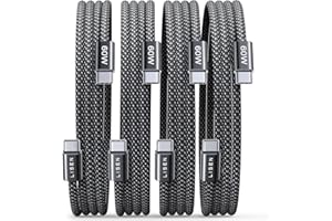 LISEN USB C to USB C Cable 60W - [4 Pack, 1.6ft+3.3ft+6.6ft+6.6ft] iPhone 17 Charger Cable Type C Cable Fast Charging, Braid 