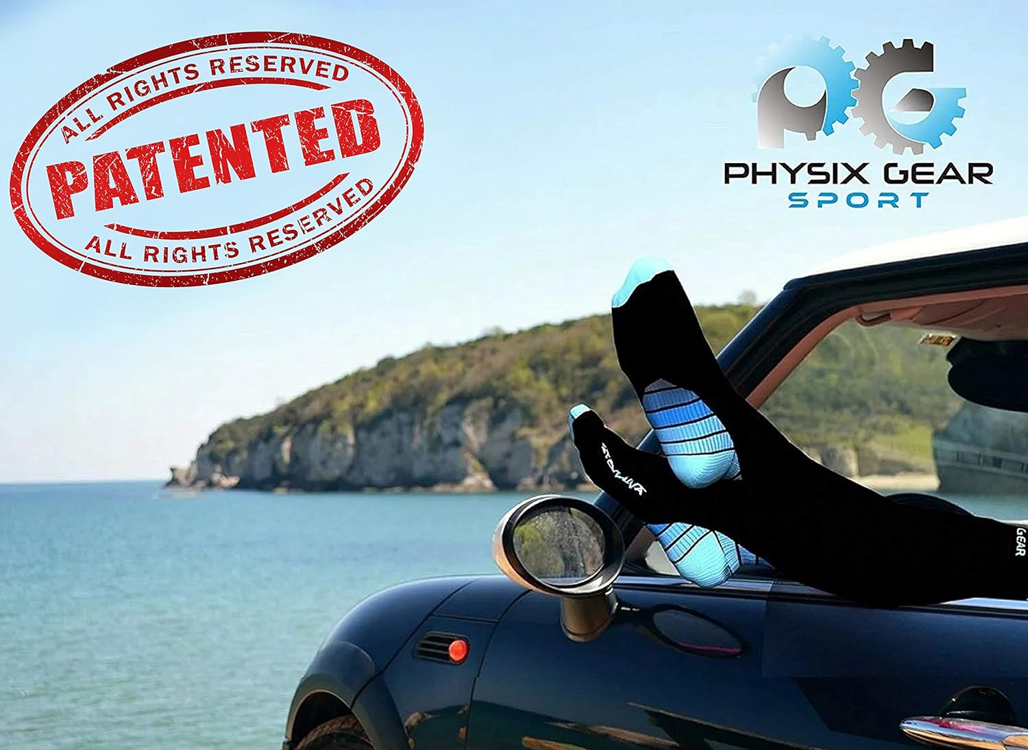 Physix Gear Sport Compression Socks for Men & Women 20-30 mmHg - Athletic Fit: Clothing
