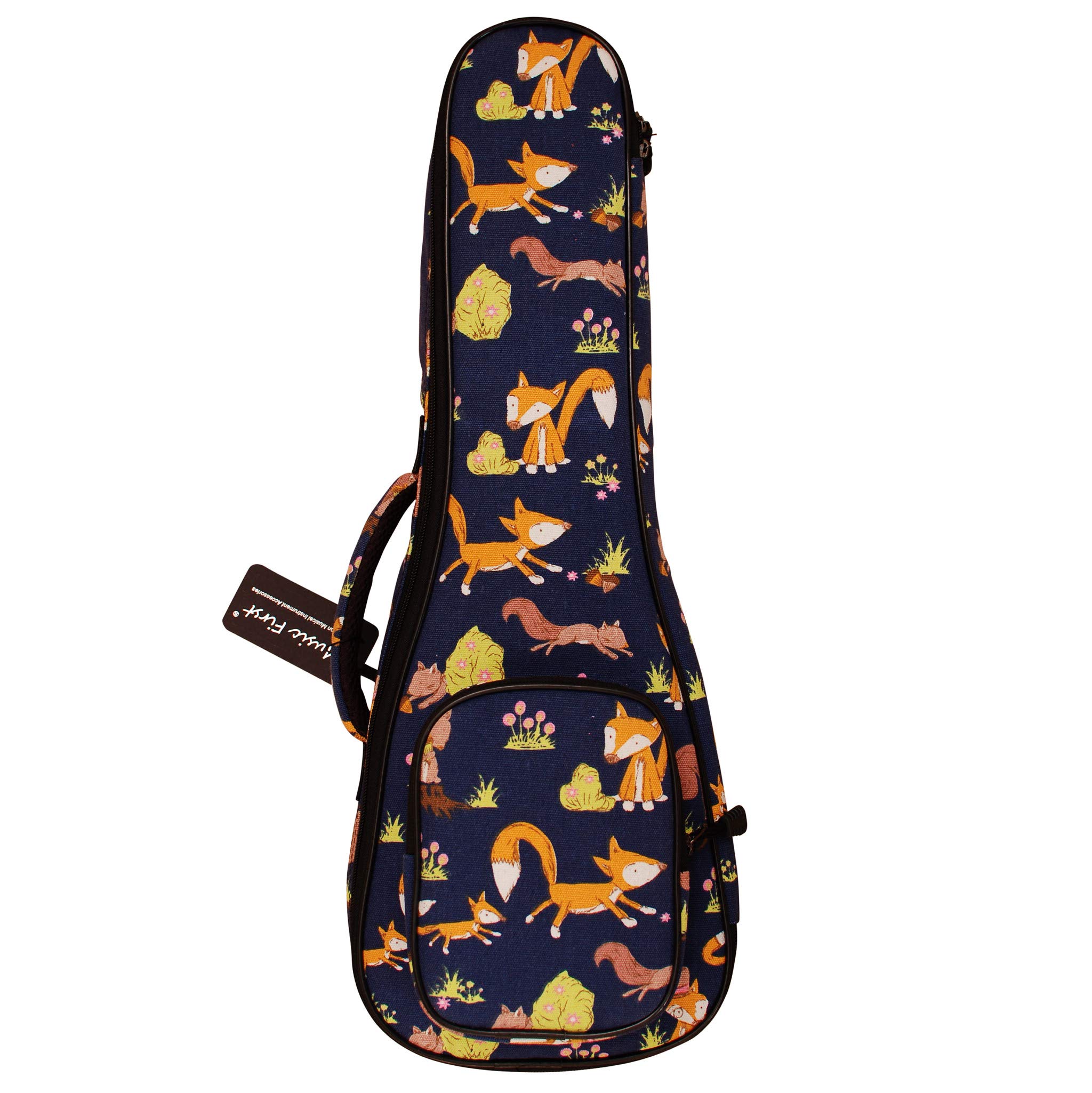 MUSIC FIRST Cute Cartoon Canvas "Little Fox" ukulele case ukulele bag ukulele cover, Original Design (Fit for 21 inch Soprano Ukulele)