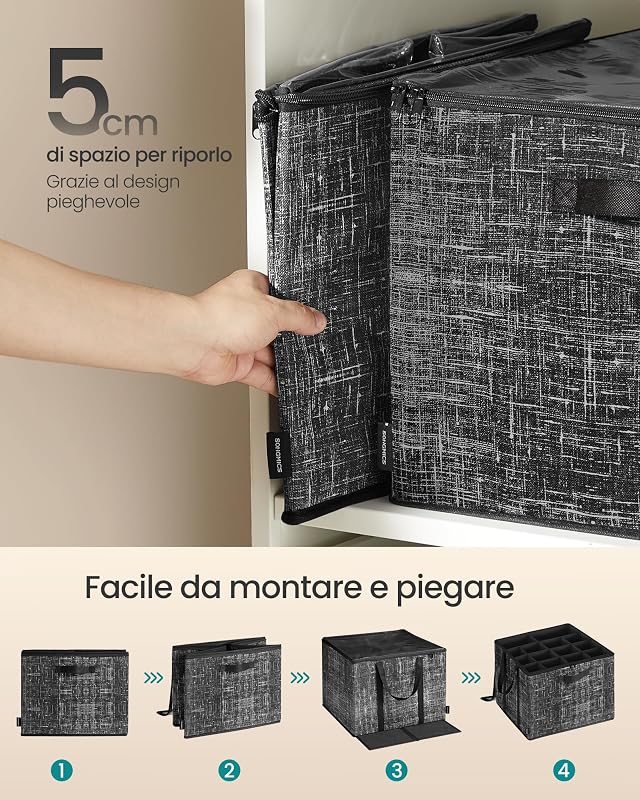 Organizer Scarpe, 1 Pezzo, Coperchio Trasparente, Maniglie