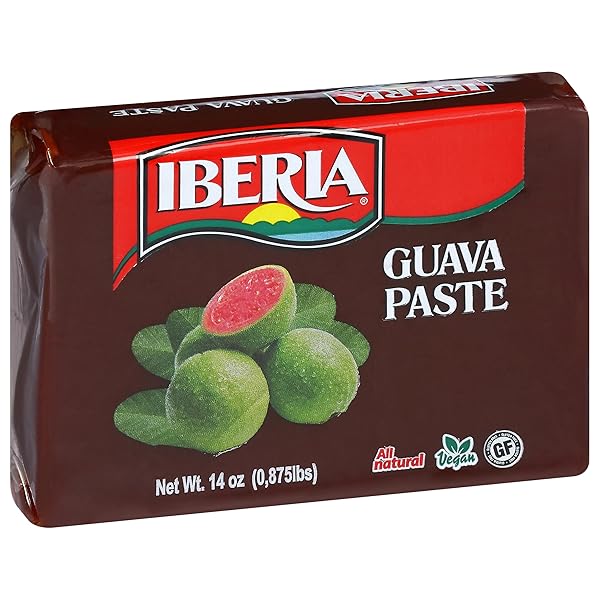 IBERIA GUAVA PASTE, 14 OZ, ALL NATURAL, VEGAN, GLUTEN FREE, HALAL, KOSHER GUAVA PASTE FOR SNACKS, COOKING, BAKING, 14 OUNCE (PACK OF 1)
