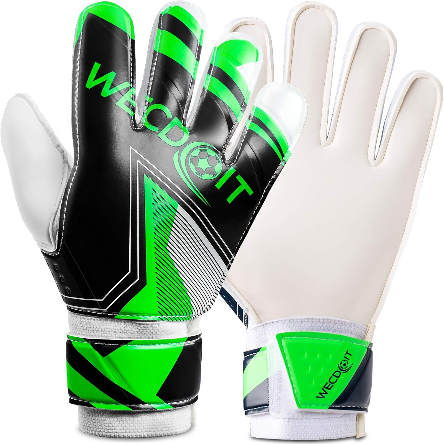 Amazon Com Wuut Soccer Goalie Gloves Strong Grip Shockproof Non Slip Goalkeeper Gloves Youth Adult Kids Finger Spines To Give Splendid Protection Sports Outdoors