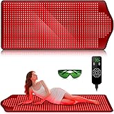 Viconor Red Light Therapy Mat for Body, 73"x 32", 1090 LEDs, 660nm & 850nm, Black, Large