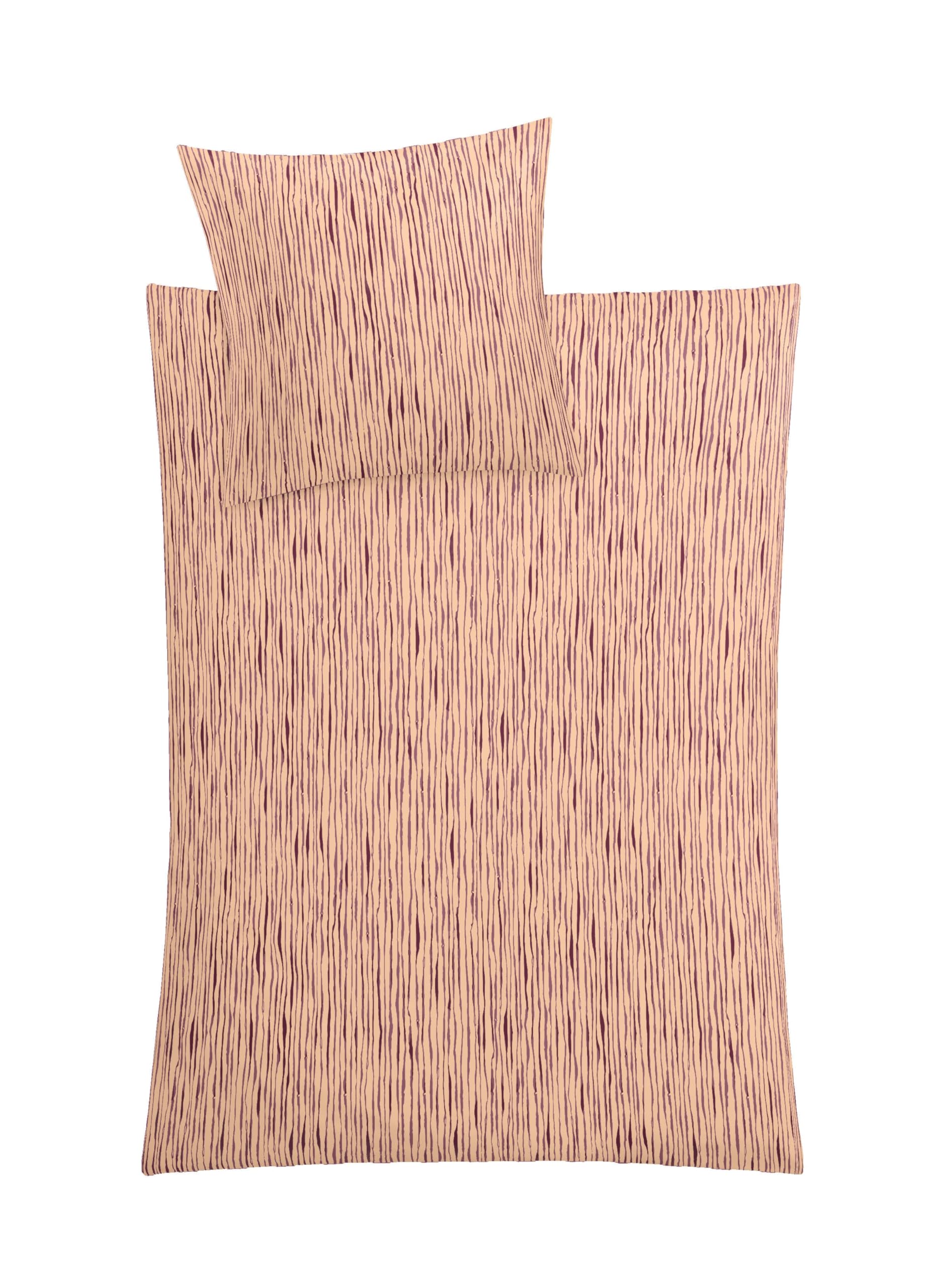 Kleine Wolke Mino Bed Linen, Cotton, Pastel Rose, 155 x 220 cm (80 x 80 cm)