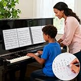 Irich A4 Sheet Music Folder 60 Pages 15 Sleeves Writable Choir Folder Black view 4