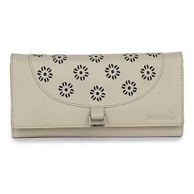 Butterflies Women Wallet (Cream) (BNS 2413CRM)
