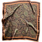 Myneiyi XL 43 Inch Extra Large Square Scarf Fashion Scarves Silk Feeling Hair Scarf Wrapping Scarfs Night Sleeping Headscarf