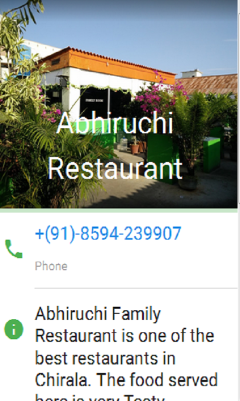 Abhiruchi Family Restaurant Chirala - //medicalbooks.filipinodoctors.org