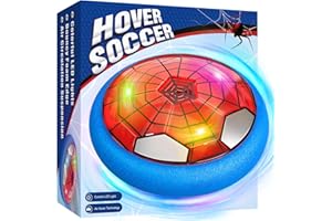 OCDITIKL Hover Soccer Ball, Air Floating Soccer with LED Lights & Foam Bumper, Indoor Soccer Toys for Kids Ages 5-12, Ideal Birthday for 4 5 6 7 8 9 10 11 12 Year Old Boys Girls