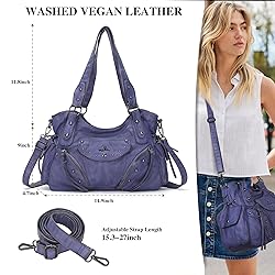 Angel Kiss Hobo Bag for Women Retro Leather Purses
