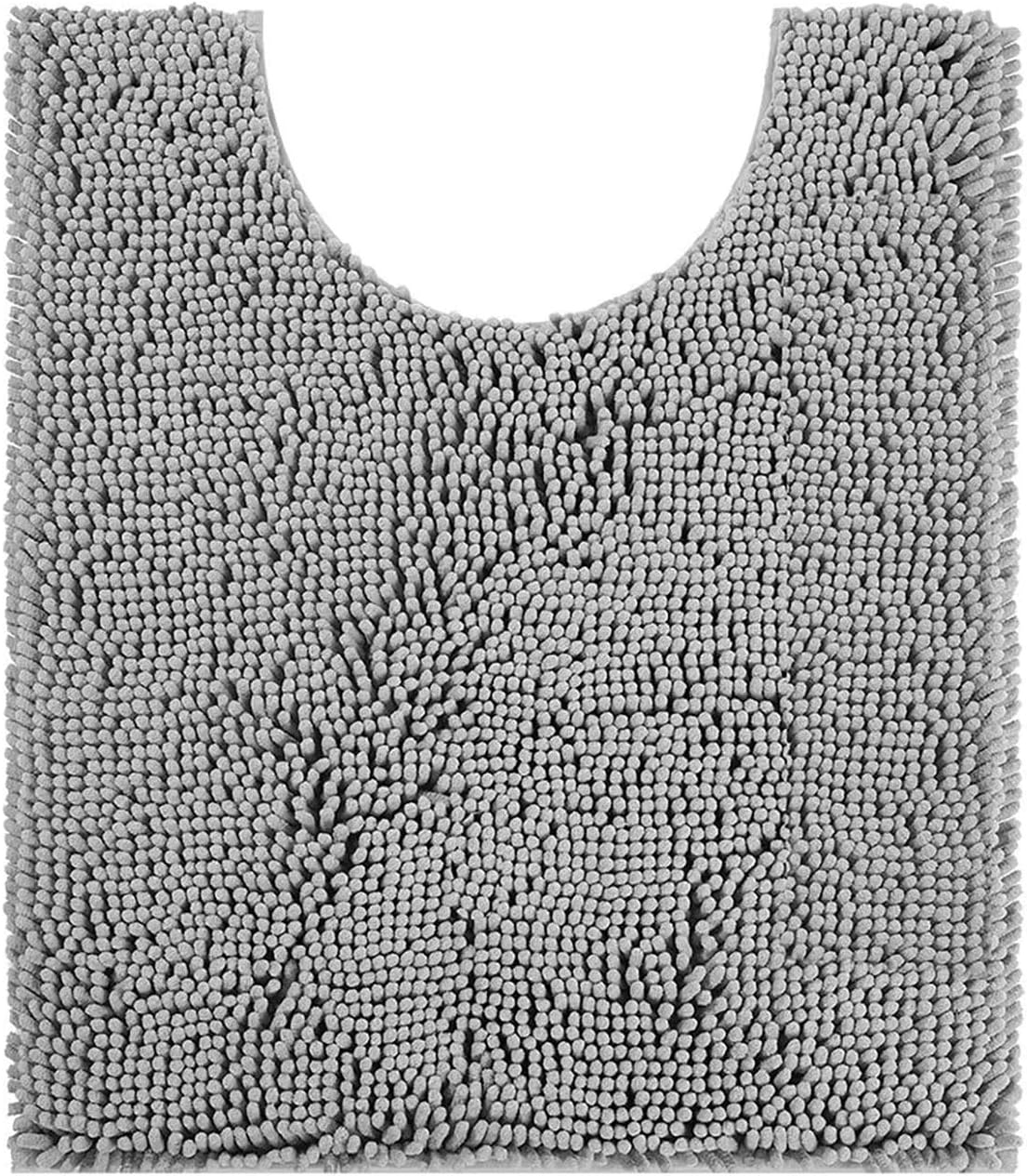 smiry Non-Slip Toilet Mat Extra Soft Absorbent Pedestal Mat for Toilet Thick Shaggy Chenille Bath Mat Machine-Washable Dry Bathroom Floor Mat