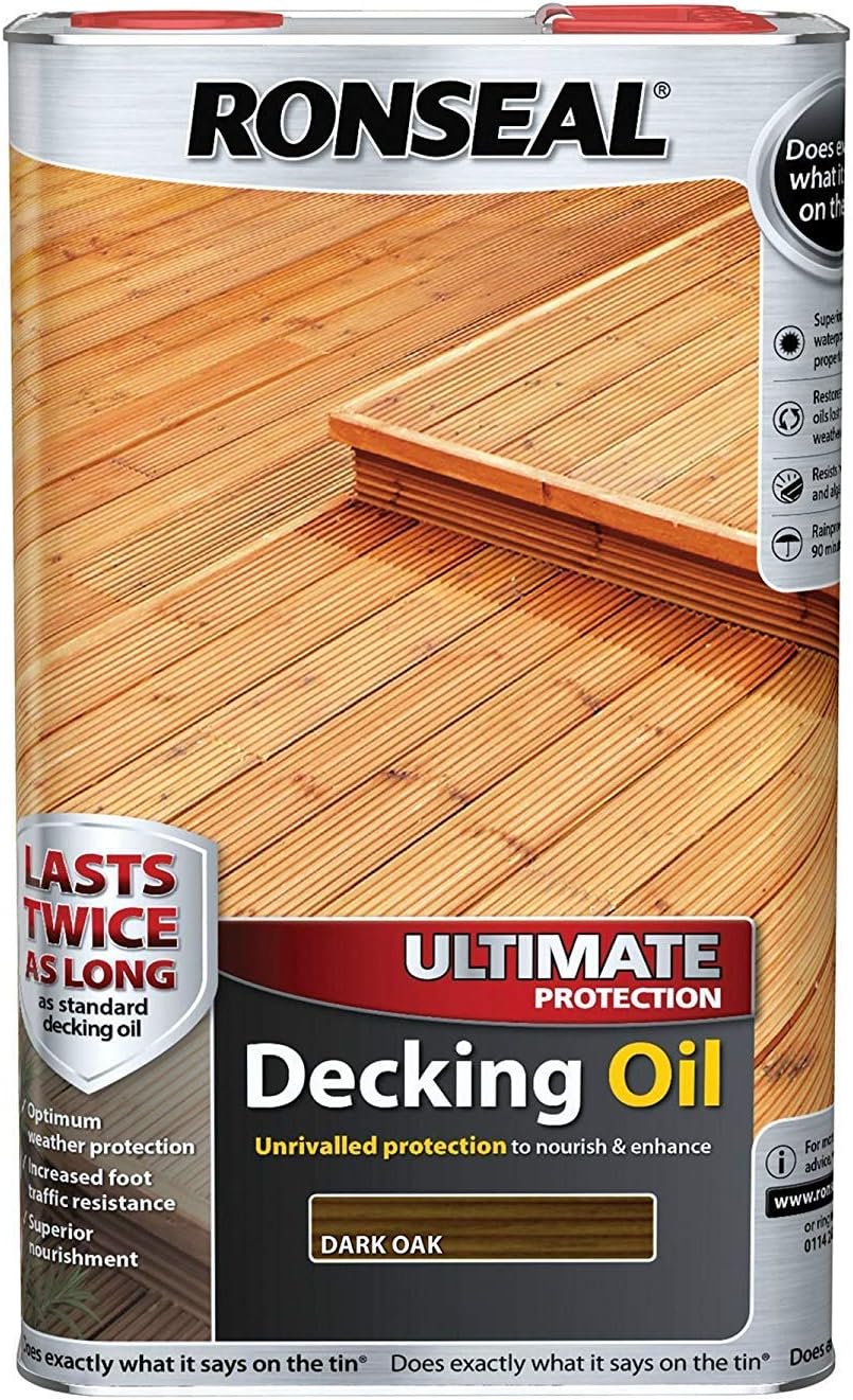 RONSEAL Ultimate Protection Decking Oil Dark Oak 5L BigaMart