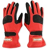 RaceQuip® 355015RQP 355 Series Driving Gloves - SFI 3.3/5 - Black/Red - Large