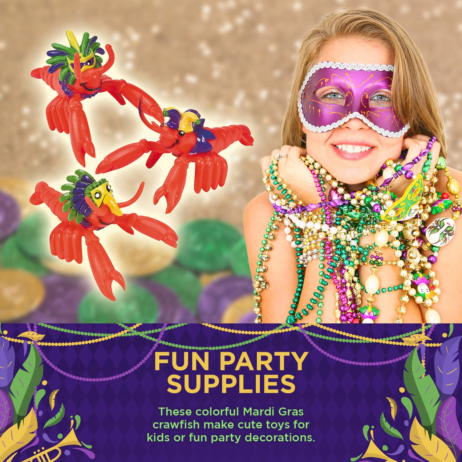 Feste Besondere Anlasse Crawfish Plastic Tablecloth Mardi Gras