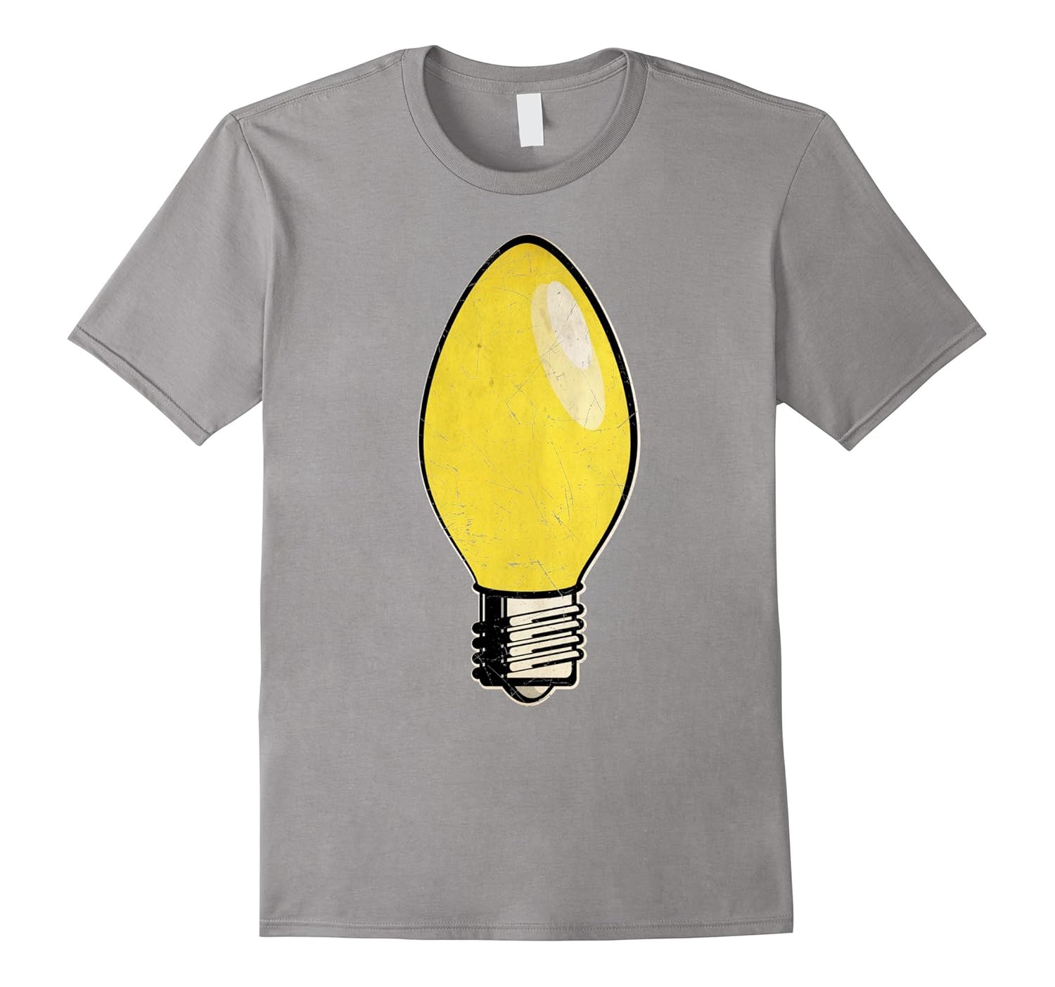 Vintage Yellow Christmas Tree Light Bulb T-Shirt-ANZ