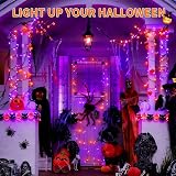Jsdoin Halloween Fairy Lights 2 Pack 50 LEDs Copper Wire Orange Purple 5M view 7