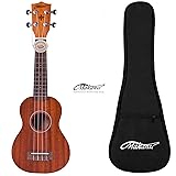 Makanu Soprano Ukulele Sapele 21 Inch Ukulele with Gig Bag for Beginners Matt Fi