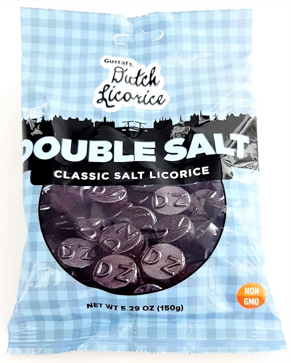 Gustaf's Traditional Dutch Double Salt Licorice 5.2 Oz Bag